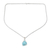 Apatite pendant necklace, 'Creative Freedom' - Sterling Silver Pendant Necklace with Freeform Apatite Gem thumbail