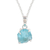Apatite pendant necklace, 'Creative Freedom' - Sterling Silver Pendant Necklace with Freeform Apatite Gem (image 2c) thumbail