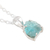 Apatite pendant necklace, 'Creative Freedom' - Sterling Silver Pendant Necklace with Freeform Apatite Gem (image 2d) thumbail