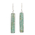 Aventurine dangle earrings, 'Monument of the Leader' - Sterling Silver Dangle Earrings with Aventurine Cabochons