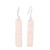 Rose quartz dangle earrings, 'Monument of the Loving' - Sterling Silver Dangle Earrings with Rose Quartz Cabochons