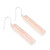 Rose quartz dangle earrings, 'Monument of the Loving' - Sterling Silver Dangle Earrings with Rose Quartz Cabochons
