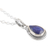 Sapphire pendant necklace, 'Halo Effect in Heaven' - Sterling Silver Pendant Necklace with 3-Carat Sapphire Jewel (image 2d) thumbail