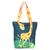 Cotton tote bag, 'Life on Planet' - Cotton Tote Bag with Printed Giraffe Motif Made in India