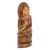 Escultura de madera - Escultura de Buda rezando tallada a mano en madera en la India