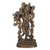 Messingskulptur - Hindu-Gott-Krishna-Skulptur aus Messing mit Antik-Finish