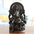 Brass sculpture, 'Majestic Ganesha' - Brass Hindu God Ganesha Sculpture with Antiqued Finish