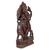 Escultura de madera de teca - Escultura de Krishna y toro tallada a mano en madera de teca en India