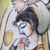'Diosa Saraswati' - Pintura floral de acuarela estirada firmada de la deidad hindú
