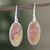 Agate dangle earrings, 'Blissful Sunset' - Oval-Shaped Sterling Silver Dangle Earrings with Agate Gems (image 2) thumbail