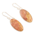 Agate dangle earrings, 'Blissful Sunset' - Oval-Shaped Sterling Silver Dangle Earrings with Agate Gems