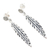 Sterling silver dangle earrings, 'Feathered Luxury' - Feather-Themed Sterling Silver Dangle Earrings from India (image 2c) thumbail