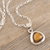 Tiger's eye pendant necklace, 'Courage Realm' - Polished Sterling Silver Pendant Necklace with Tiger's Eye