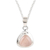 Rose quartz pendant necklace, 'Love Realm' - Polished Sterling Silver Pendant Necklace with Rose Quartz