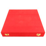 Brass chess set, 'Rewari's Challenge' - Traditional Brass Chess Set with Wooden Red Storage Box