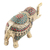 Beaded brass sculpture, 'Luxurious Memories' - Handcrafted Beaded Brass Sculpture of a Traditional Elephant