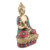 Perlenbesetzte Messingskulptur, (klein) - Handgefertigte Buddha-Skulptur aus Messing mit Perlen (klein)