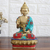 Beaded brass sculpture, 'Spiritual Wealth' (large) - Handcrafted Beaded Brass Sculpture of Buddha (Large)