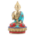 Perlenbesetzte Messingskulptur, (groß) - Handgefertigte Buddha-Skulptur aus Messing mit Perlen (groß)