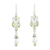 Peridot and cultured pearl dangle earrings, 'Marine Fortune' - Polished Dangle Earrings with Peridot Gems and Pearls