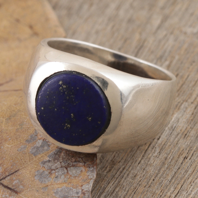 Lapis lazuli domed ring, Intuition Moon