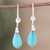 Curated gift set, 'Serene Harmony' - Agate Apatite Necklace Earrings & Bracelet Curated Gift Set