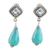 Blue topaz and agate dangle earrings, 'Royal Loyalty' - 1-Carat Blue Topaz and Agate Dangle Earrings from India