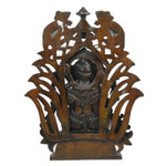 Brass sculpture, 'Glorious Ganesha' - Antiqued Finished Brass Sculpture of a Ganesha and Mice