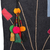 Denim tote bag, 'Festive Bouquet' - Patchwork-Accented Denim Tote Bag with colourful Pompoms