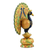 Escultura de madera - Escultura de pavo real de madera dorada de Kadam hecha a mano de la India