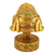 Wood sculpture, 'Golden Frog' - Hand-Painted Good Fortune Golden Frog Sculpture from India (image 2e) thumbail