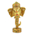 Wood sculpture, 'Supreme Ganesha' - Handcrafted Kadam Wood Ganesha Sculpture in Golden Hues thumbail