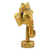 Wood sculpture, 'Supreme Ganesha' - Handcrafted Kadam Wood Ganesha Sculpture in Golden Hues (image 2c) thumbail