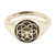 Sterling silver signet ring, 'Universal Blossom' - Modern Sterling Silver Signet Ring in a Combination Finish