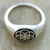 Sterling silver signet ring, 'Universal Blossom' - Modern Sterling Silver Signet Ring in a Combination Finish