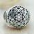 Anillo de sello de plata de primera ley - Anillo de sello moderno de plata de ley elaborado en la India