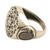 Anillo de sello de plata de primera ley - Anillo de sello moderno de plata de ley elaborado en la India