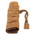 Leather jewellery roll, 'Earthy Treasures' - Handcrafted Brown Leather jewellery Roll from India