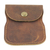 Monedero de cuero, 'Cute Tresure' - Monedero de cuero marrón hecho a mano con cierre de presión de latón