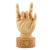 Wood sculpture, 'Karana' - Hand-Carved Kadam Wood Sculpture of the Karana Gesture