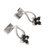 Pendientes colgantes de zafiro - Pendientes colgantes florales de plata de ley con piedras de zafiro