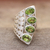 Peridot cocktail ring, 'Glorious Fortune' - Sterling Silver Cocktail Ring with 4-Carat Peridot Gems (image 2b) thumbail