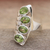 Peridot cocktail ring, 'Glorious Fortune' - Sterling Silver Cocktail Ring with 4-Carat Peridot Gems (image 2c) thumbail