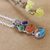 Multi-gemstone pendant necklace, 'Celestial Treasures' - Polished Sterling Silver Pendant Necklace with Multiple Gems