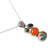 Multi-gemstone pendant necklace, 'Celestial Treasures' - Polished Sterling Silver Pendant Necklace with Multiple Gems