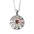 Garnet pendant necklace, 'Perseverance Lotus' - Lotus-Themed Sterling Silver Pendant Necklace with Garnet thumbail