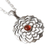 Garnet pendant necklace, 'Perseverance Lotus' - Lotus-Themed Sterling Silver Pendant Necklace with Garnet (image 2b) thumbail