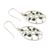 Sterling silver dangle earrings, 'Leafy Glamour' - Painted Leafy Sterling Silver Dangle Earrings from India