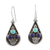Lapis lazuli dangle earrings, 'Royal Breeze' - Dangle Earrings with Lapis Lazuli and Recon Turquoise Gems thumbail