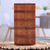 Cofre de madera - Cómoda de madera de acacia con detalles en latón y diez cajones
